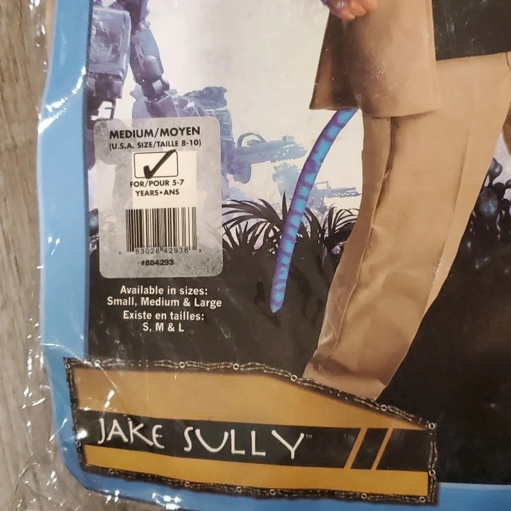 Avatar Jake Sully Costume Size Medium 8-10 by Rubie's